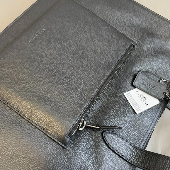 NWT coach METROPOLITAN SOFT BRIEF (COACH 32249) navy - Picture 3 of 5